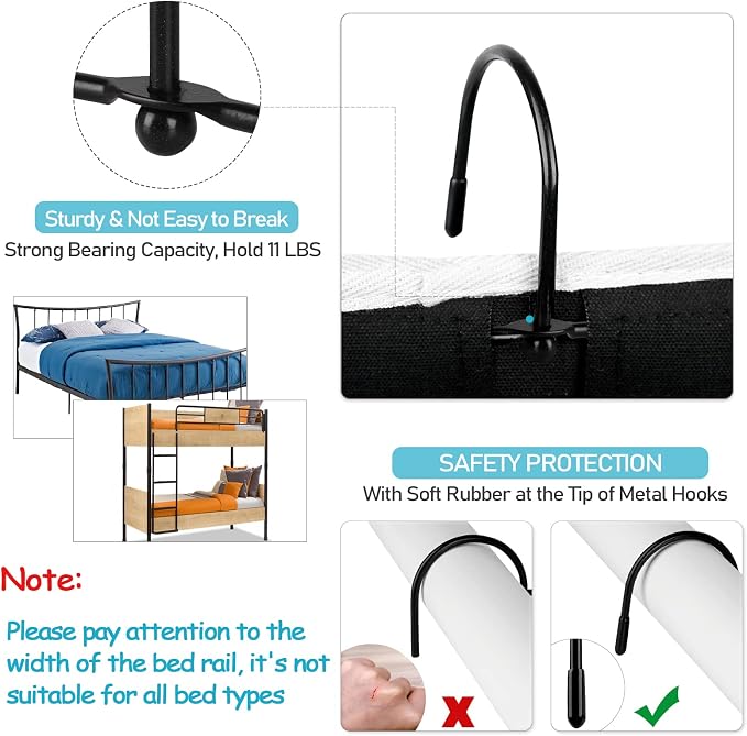 Loghot Bedside Caddy/Bedside Storage Bag Hanging Organizer - Image 2