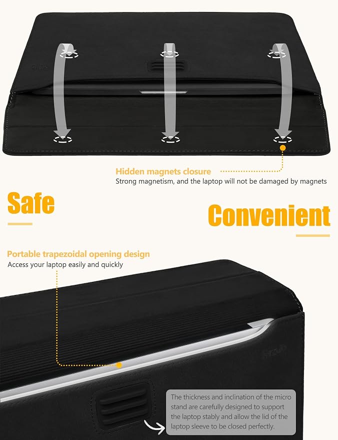 HYZUO 13.3-14 Inch Laptop Sleeve Case Bag - Image 4