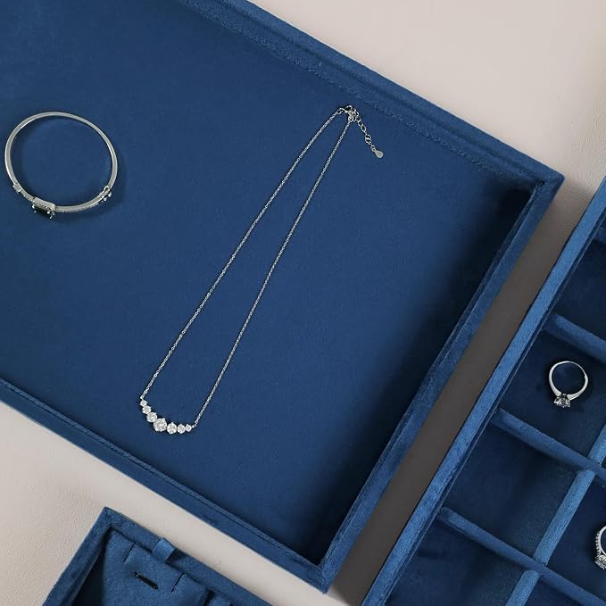 Velvet Stackable Jewelry Display Flat Tray - Image 7