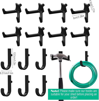 20 Pcs Storage Shed Tool Hooks Black Tool Hanger Compatible - Image 2