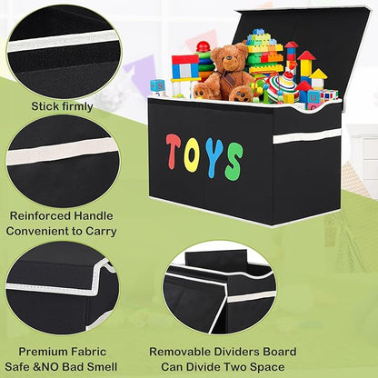 YOLOXO Toy Box Chest, Collapsible Sturdy Storage Bins - Image 5
