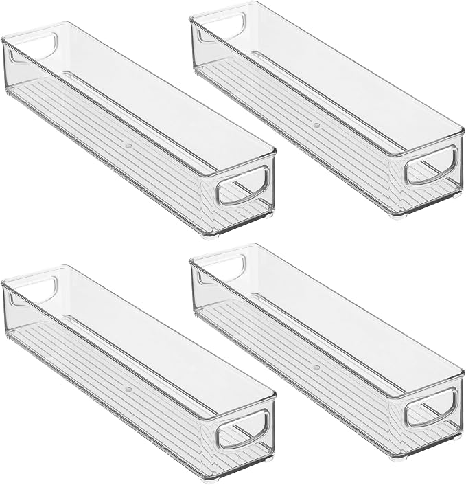 iDesign Slim Clear Plastic Storage Bin, Extra Long Narrow, - Image 9