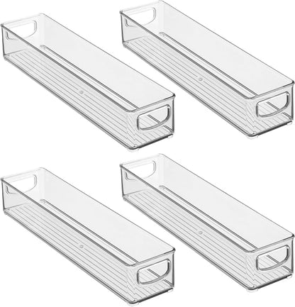 iDesign Slim Clear Plastic Storage Bin, Extra Long Narrow, - Image 9
