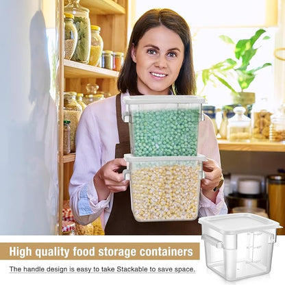 FoldTier 2 Pieces Square Food Storage Containers Polycarbonate Clear food - Image 6