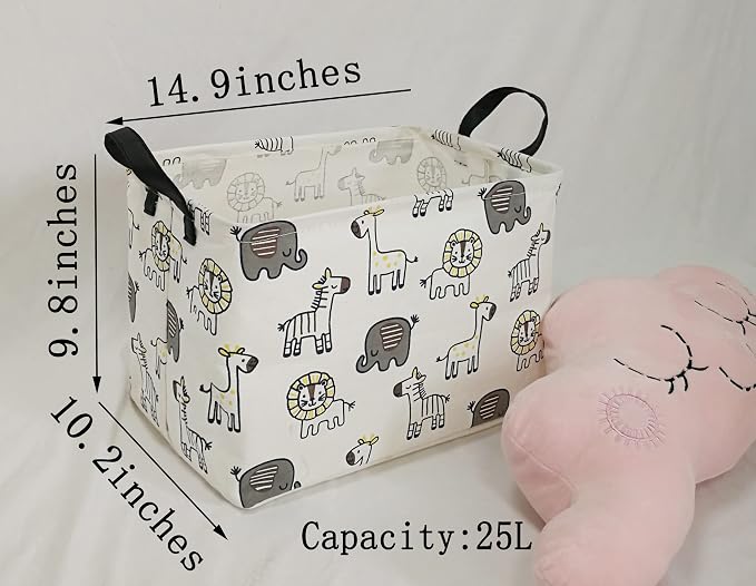 MAIZMZ Gift Storage Basket Collapsible Nursery hamper Organizer Bin Waterproof - Image 2