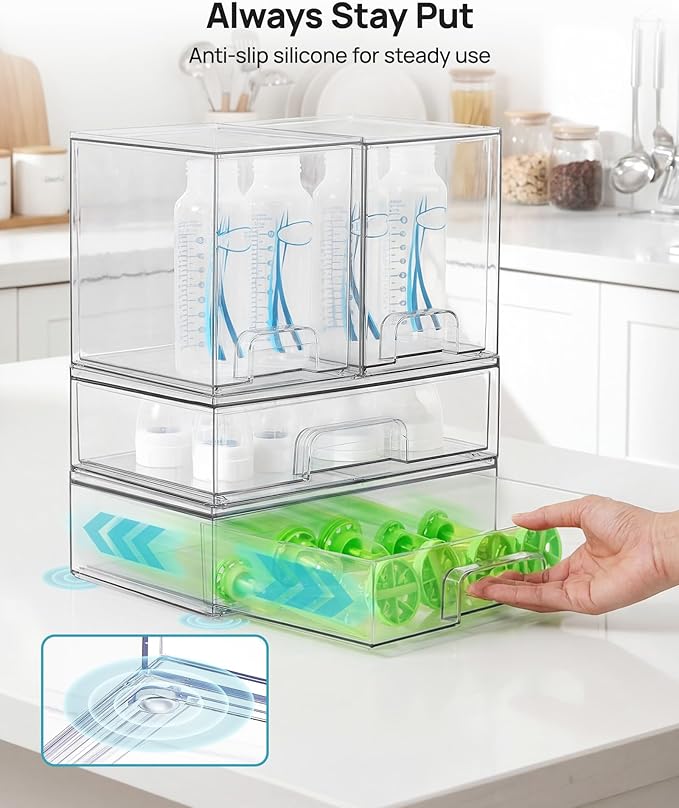 Vtopmart 8 Pack Stackable Storage Drawers Set, Beauty Supplies Storage - Image 7