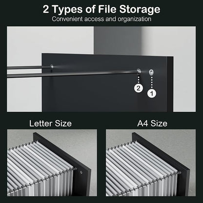 4 Drawer File Cabinet, Wood Filing Cabinet - Image 4