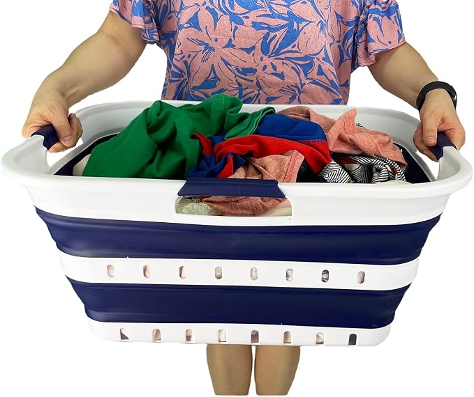 SAMMART 42L Collapsible Plastic Laundry Basket - Image 7