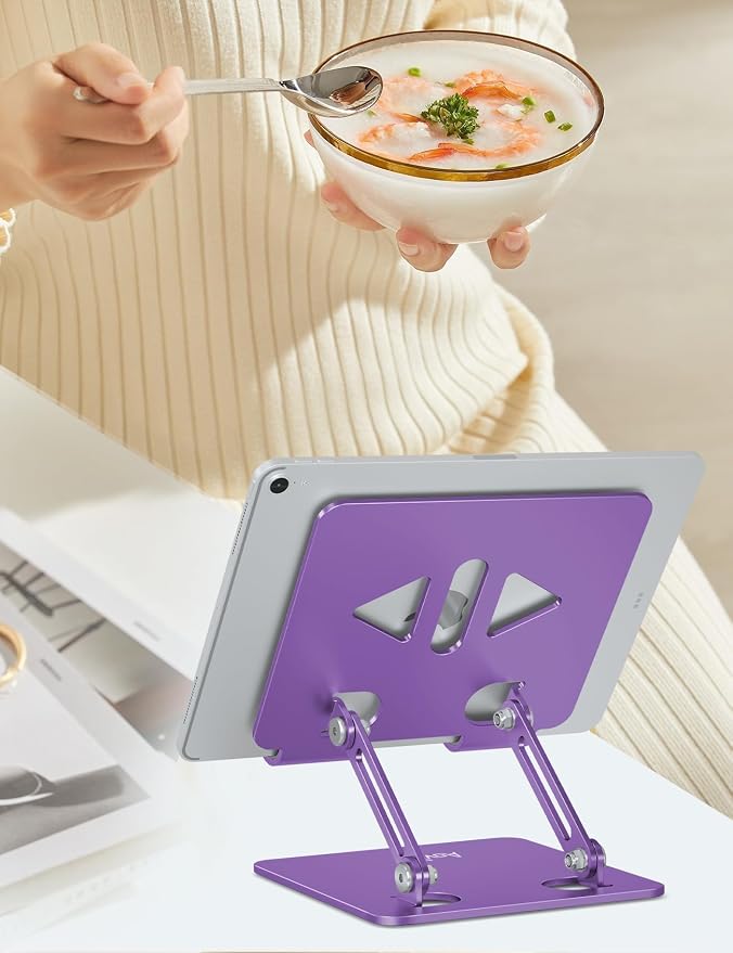 Tablet Stand Holder for Desk, Adjustable Desktop Tablet Holder, Foldable - Image 2