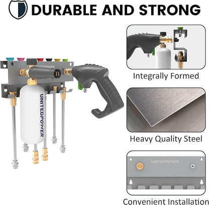 UNITEDPOWER Pressure Washer Gun Holder，Wall Mount Foam Cannon Holder，Tool - Image 4