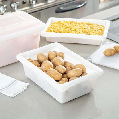 Restaurantware Food Storage Container 1 Pack of 18 x 12 x 6 Inch White Plastic - Image 10