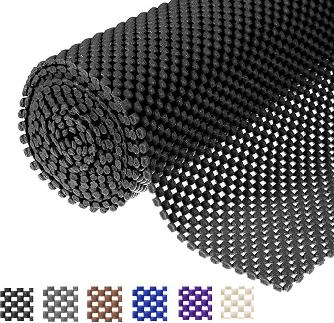 Shelf Liner Drawer Liner Non-Slip Mat Shelves Liners 12" X6.5’ Grid Pattern PVC by L7HWDP