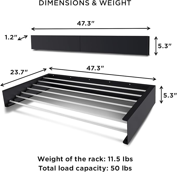 Step Up Laundry Drying Rack, Wall Mounted, Retractable Clothes Drying Rack - Image 5