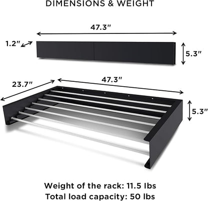 Step Up Laundry Drying Rack, Wall Mounted, Retractable Clothes Drying Rack - Image 5