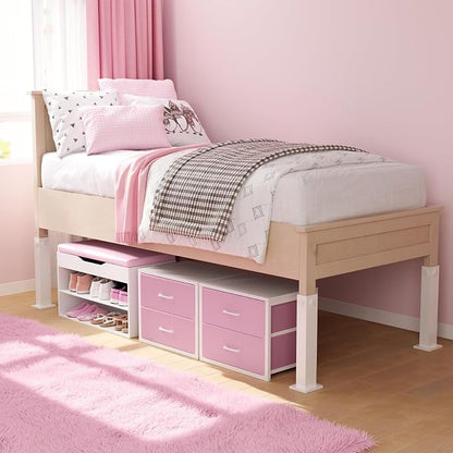 BOLUO Stackable Closet Drawers for Clothes Organizers and Storage Fabric Pink 2 - Image 5