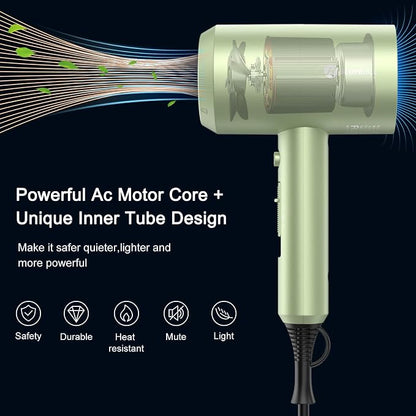slopehill Professional Ionic Hair Dryer, Powerful 1800W Fast Drying Low Noise - Image 2