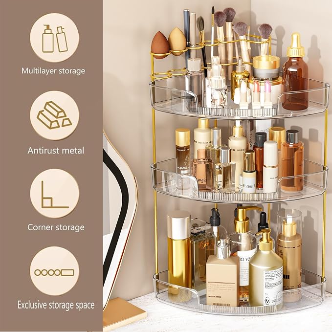 FELIZHOUSE 3-Tier Makeup Organizer - Image 6