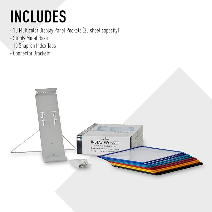 Durable Instaview20 Pocket Expandable Desktop Reference System - Image 6