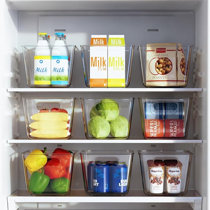 Clear Plastic Storage Bins, 4 Pack Pantry Organizers & Storage Containers - Image 5