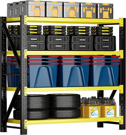 3000LBS Heavy Duty Storage Shelves, 4-Tier Adjustable Garage Organization by Qxdyt