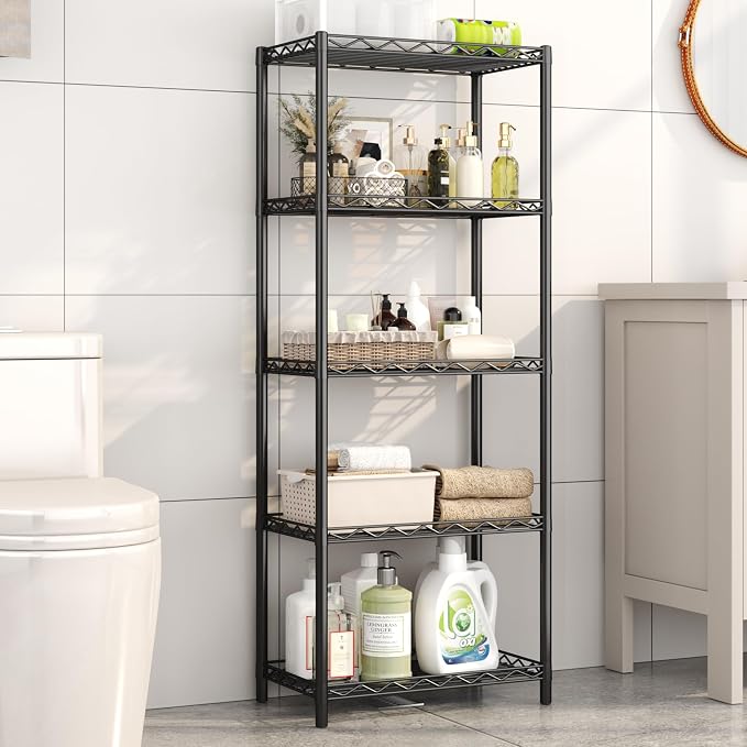 HOMEFORT 5-Tier Wire Shelving 5 Shelves Unit Metal Storage Rack Durable - Image 5