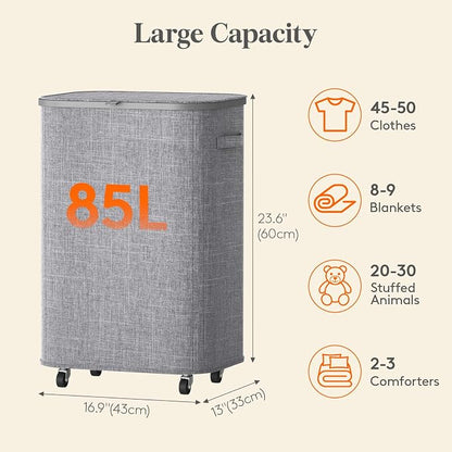 Lifewit 85L Plastic Laundry Basket - Image 4