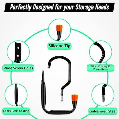 Heavy Duty 16 Pack 4.5 Inches Garage Utility Hooks - Image 6