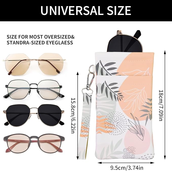 Double Eyeglass Case Soft Dual Glasses Case - Image 2