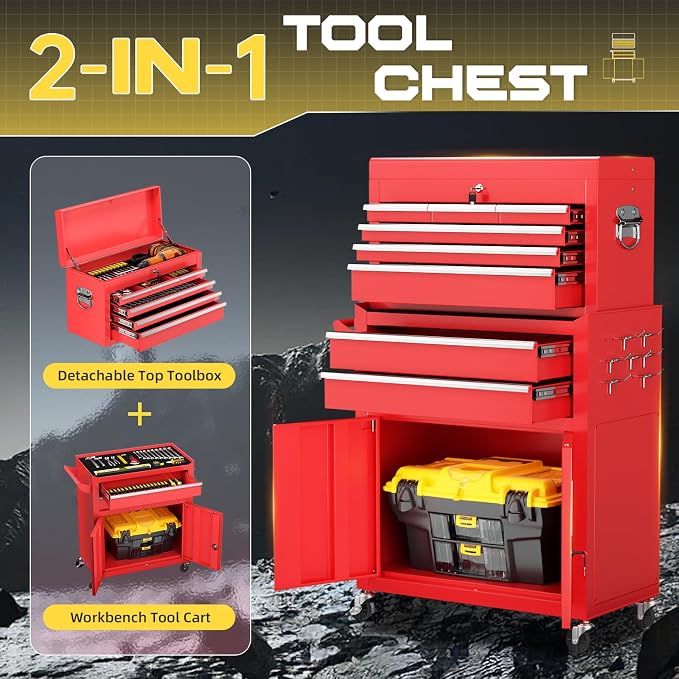 8-Drawer Rolling Tool Chest - Image 4