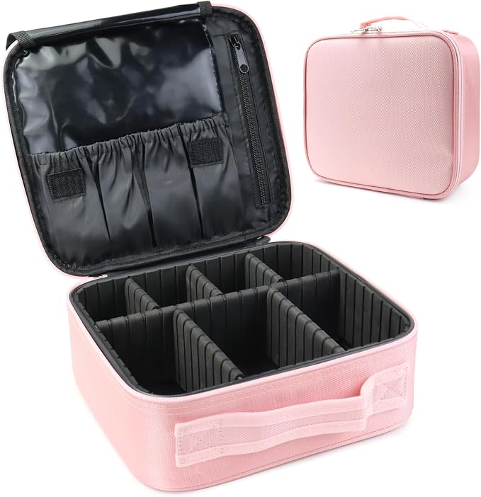 Travel Makeup Bag Makeup Cosmetic Train Case Organizer Portable Storage Bag by SLUMAZI