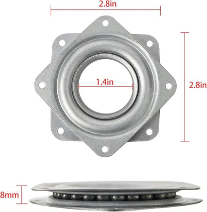 2 Pack 3" Lazy Susan Turntable 200 LBS pounds Steel Ball Bearing Rotating Tray - Image 2