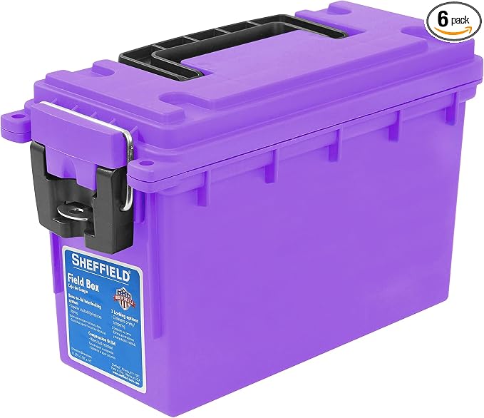 Sheffield 12632 Ammo Storage Box, Stackable .30 Cal Field Boxes, Water and Dust by Sheffield