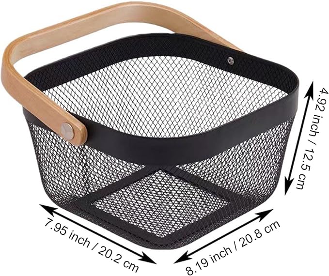 AJIODA Metal Mesh Wire Basket, Mini Steel Basket - Image 3