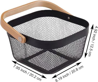AJIODA Metal Mesh Wire Basket, Mini Steel Basket - Image 3