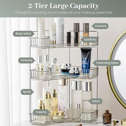 Aveniee Corner Bathroom Counter Organizer, Bathroom Countertop Shelf Makeup - Image 2