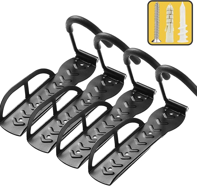 Bike Rack for Garage Wall Mount 4 Pack Vertical Bike Hooks Bicycle Hanging by Laxama