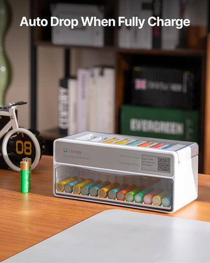 8-Slot Battery Charger Only, for AA AAA Lithium NiMH NiCd, Auto-Drop - Image 7