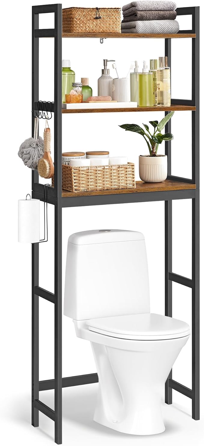 SONGMICS Over-The-Toilet Storage, 3-Tier Bathroom Organizer Over Toilet by Unknown