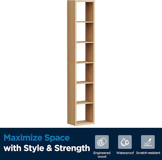 6 Cube Storage Organizer Single Row, Cube Shelf - Image 8