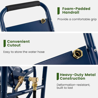Goplus Garden Hose Reel Cart, 330ft 5/8" or 400ft 1/2" Large Capacity, - Image 7