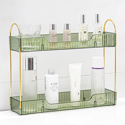Bathroom Countertop Organizer, 2-Tier Slim Vanity Storage Rack - Image 2