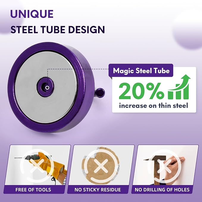Neosmuk Magnetic Hooks Steel Tube Design - Image 2