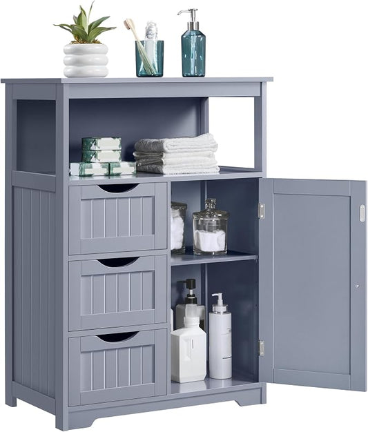 Yaheetech Bathroom Storage Cabinet Bathroom Floor Cabinet Freestanding Storage by Unknown