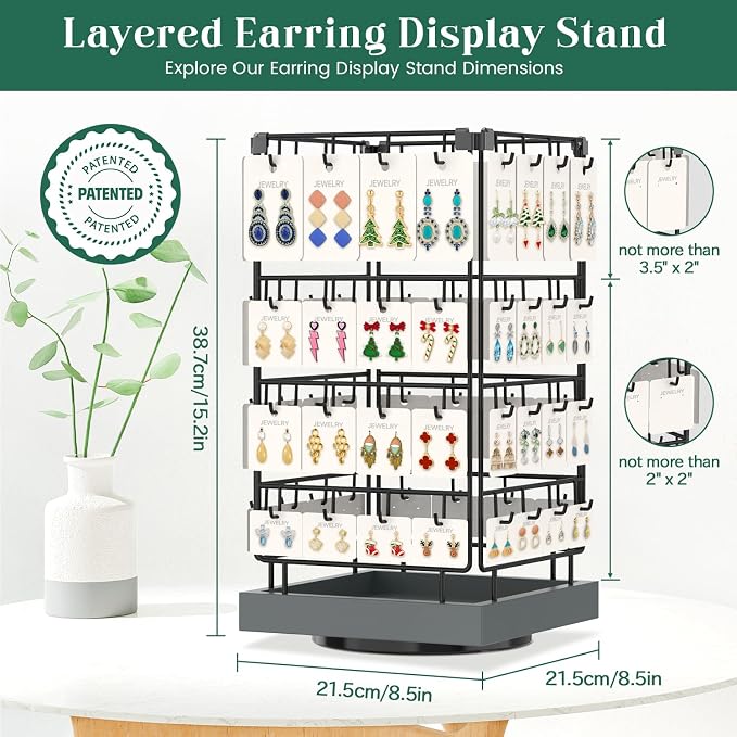 EsLuker.ly Rotating Earring Display Holder Stand - Image 2