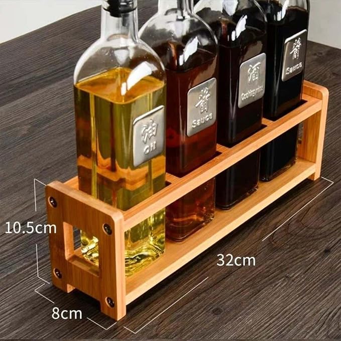 TOPINCN Rack Organizer, Storage Holder Seasoning Storage 4 Holes Shelf - Image 4