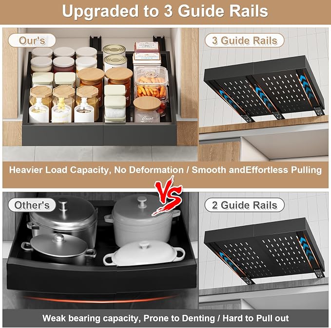 Pull out Cabinet Organizer, Expandable Width and Depth - Image 5
