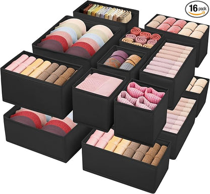 Drawer Clothes Organizer 16-Pack, Fabric Folding Wardrobe Organizer, Can Store by Unknown