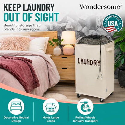 Wondersome Laundry Hamper with Wheels - Image 6