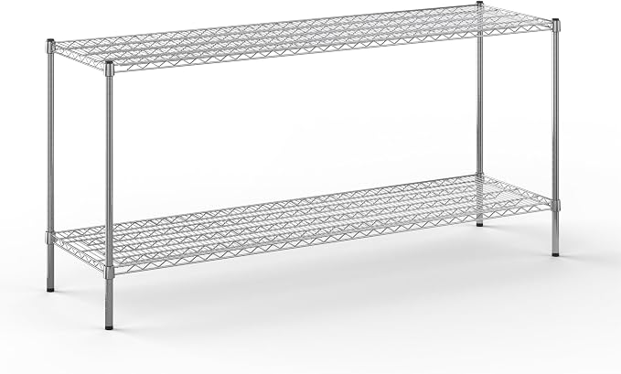21" Deep x 72" Wide x 34" Height Wire Shelving Kit | 2-Tier | NSF Commercial by Regal+Altair