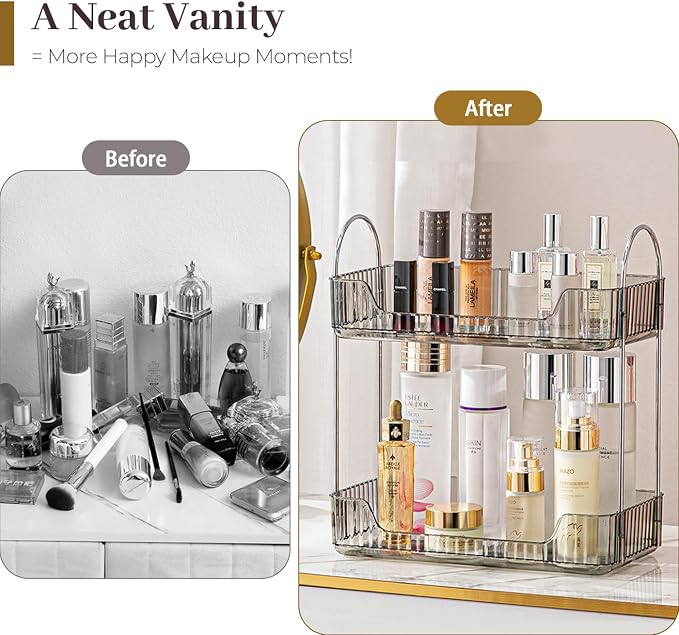 Aveniee Bathroom Counter Organizer Countertop, Makeup Perfume Shelf Storage - Image 6